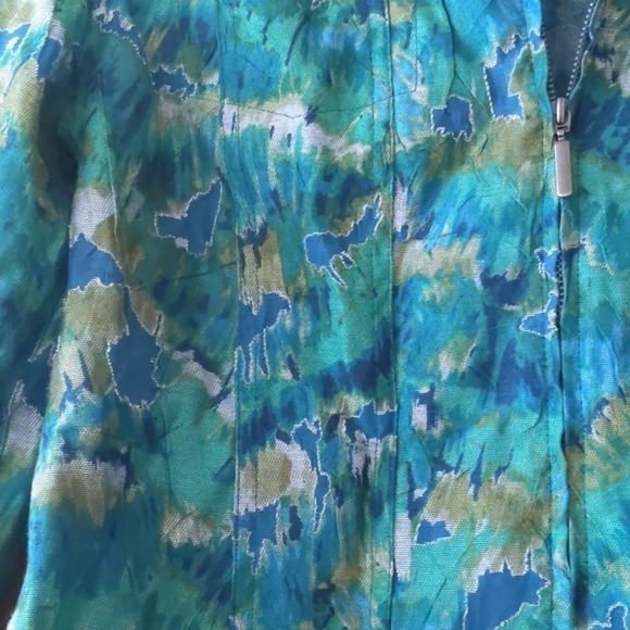 Ruby Rd  MultiColor Green Blue Petite Blazer - 8P - Picture 2 of 6